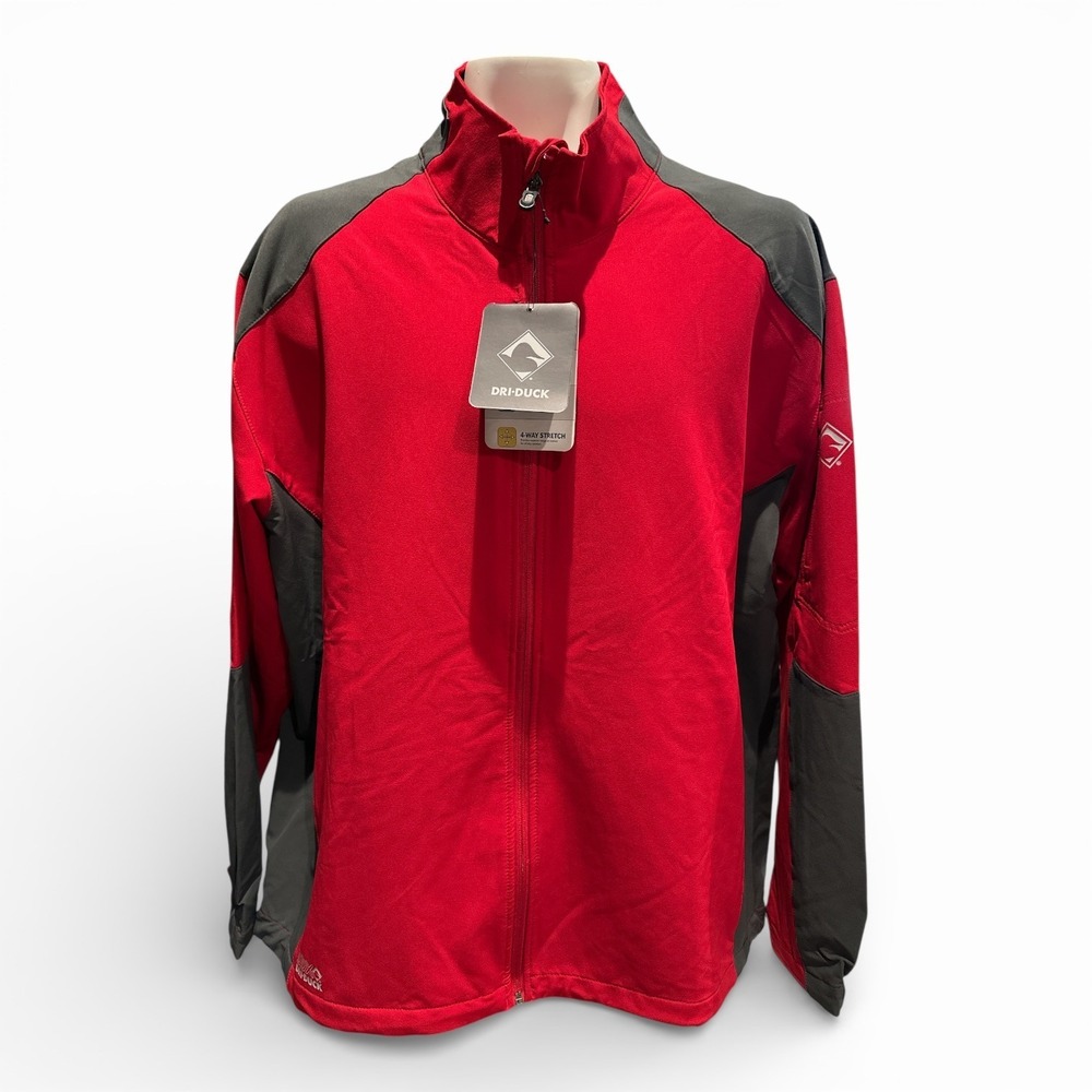 Dri-Duck 5309 Baseline Softshell Jacket Men's 3XL Red Gray Wind‎ Water Resistant